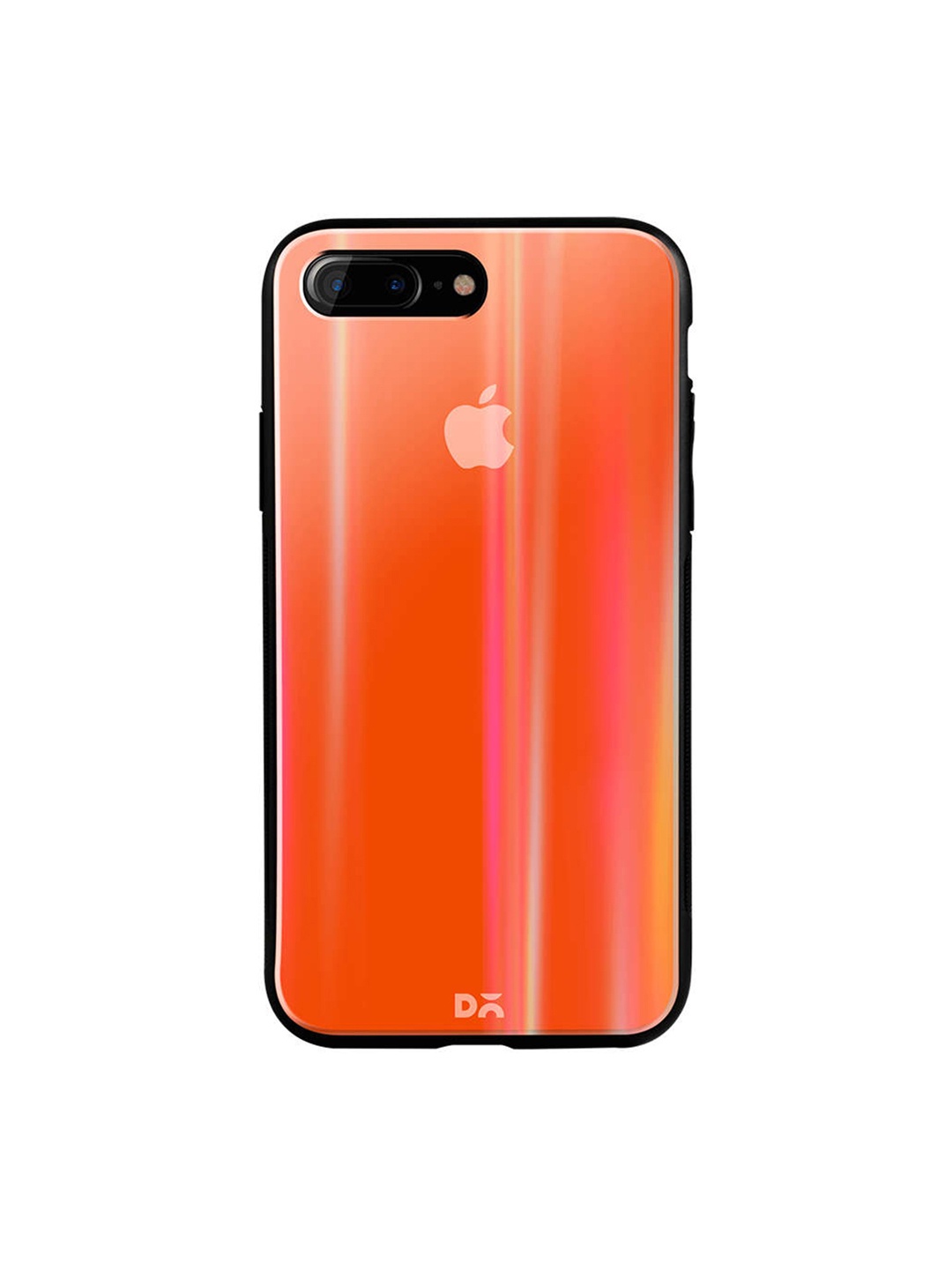 

DailyObjects Orange iPhone 8 Plus Holographic Glass Case Cover