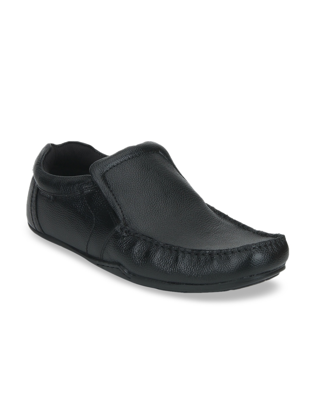 

Red Tape Men Black Leather Formal Slip-Ons