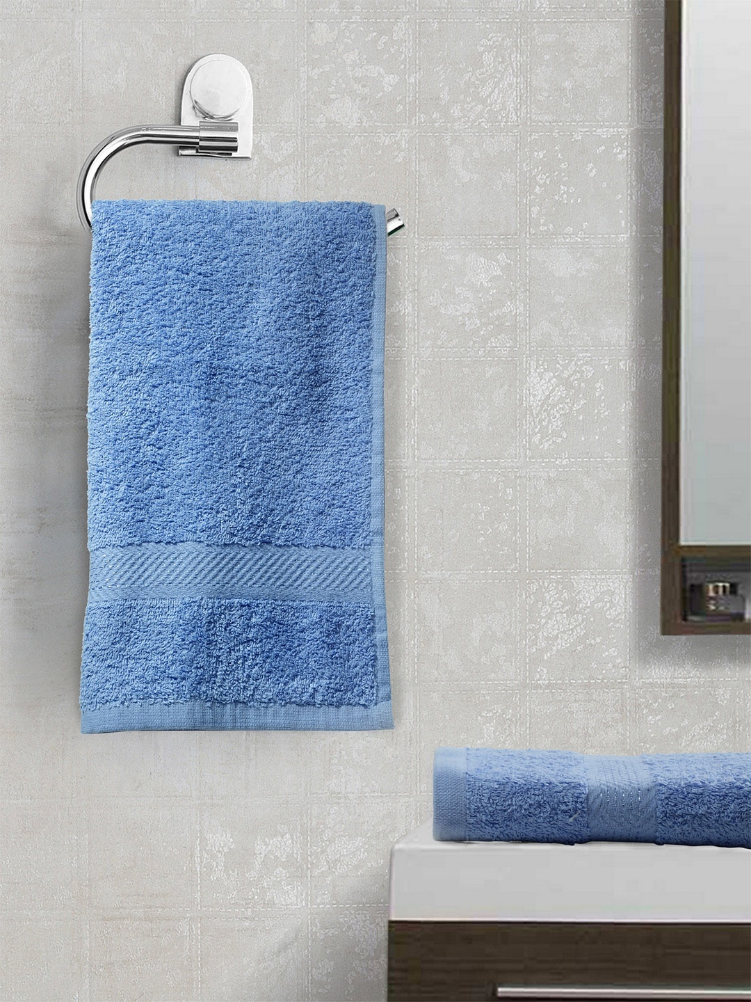 

BIANCA Set of 2 Blue Hand Towels