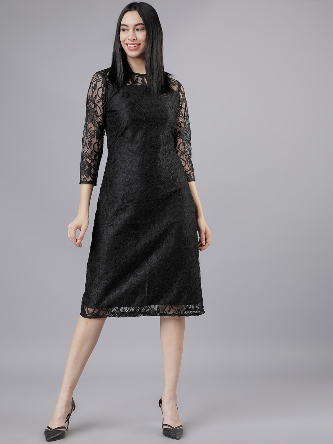 

Tokyo Talkies Women Black Sheath Dress