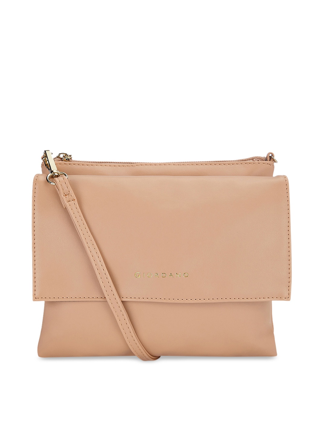 

GIORDANO Women Cream-Coloured Solid Sling Bag