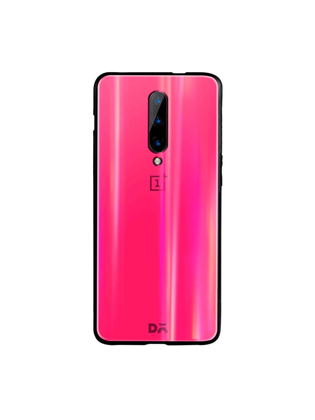 

DailyObjects Pink OnePlus 7 Pro Holographic Glass Case Cover
