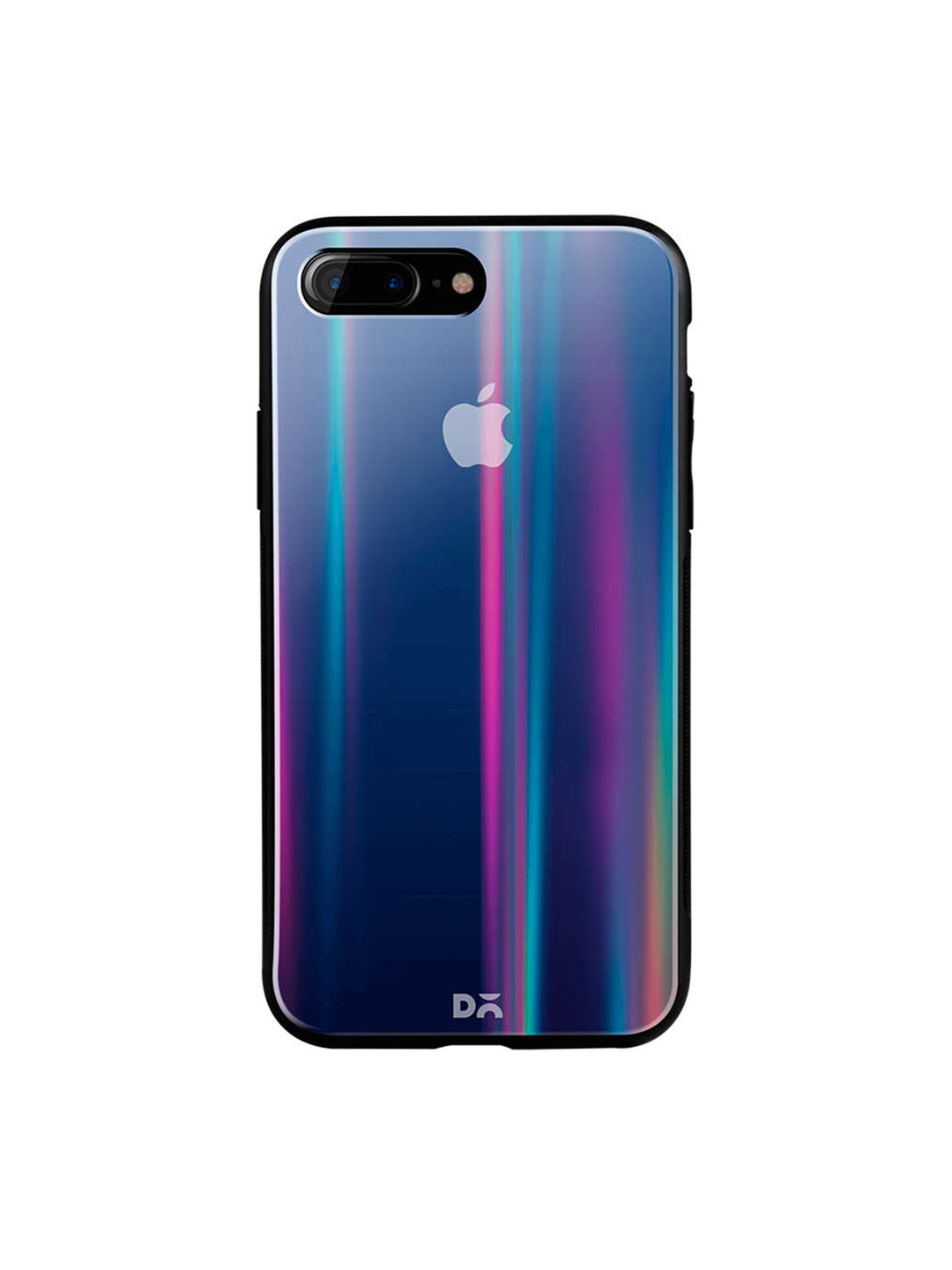 

DailyObjects Blue iPhone 8 Plus Holographic Glass Case Cover