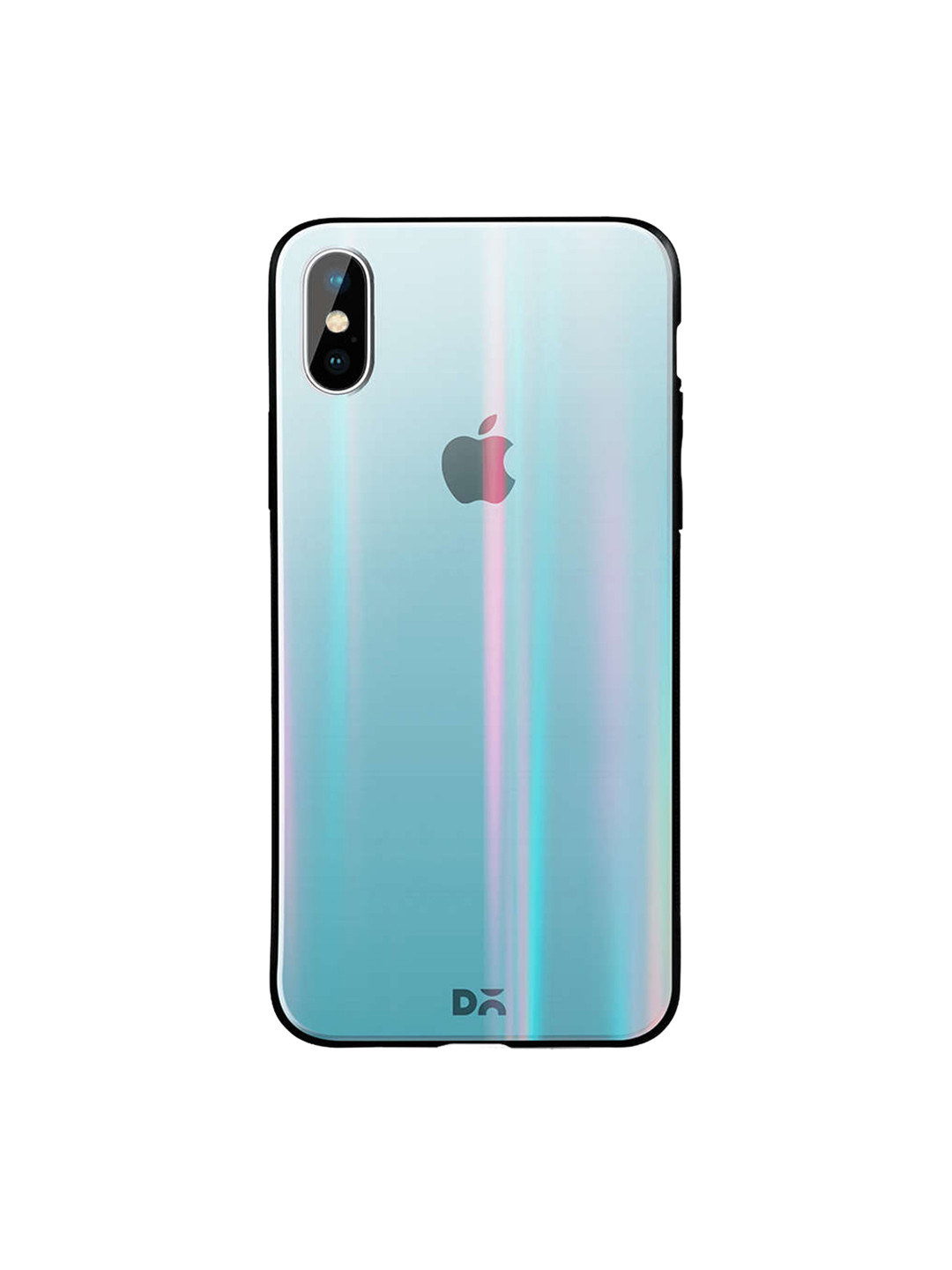 

DailyObjects Blue iPhone X Holographic Glass Case Cover