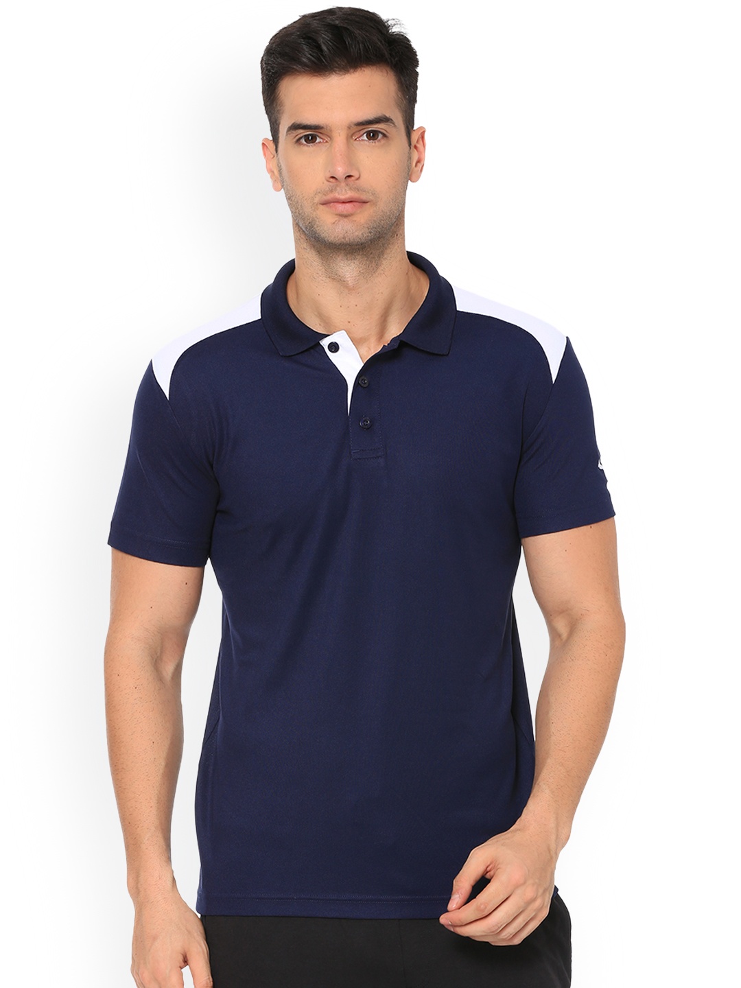 

Puma Men Blue Solid Polo Collar T-shirt