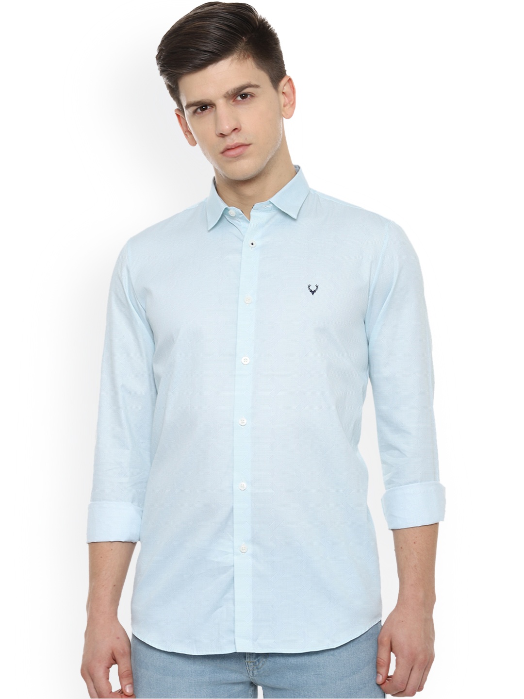 

Allen Solly Men Blue Slim Fit Printed Casual Shirt