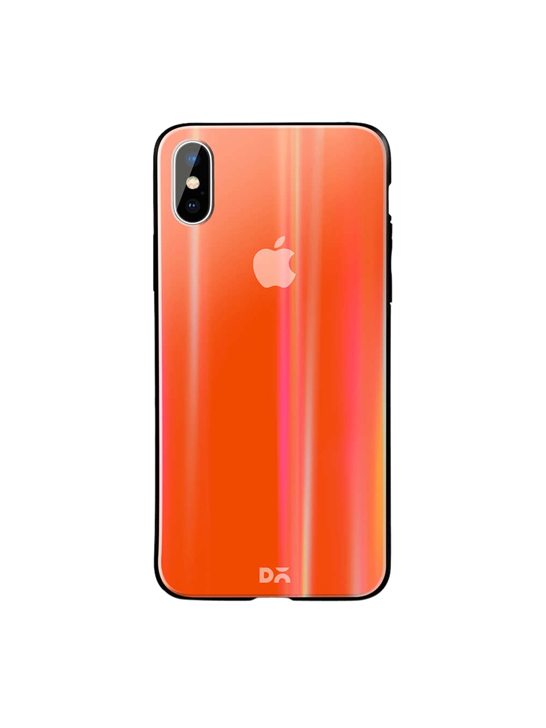 

DailyObjects Orange iPhone XS Holographic Glass Case Cover