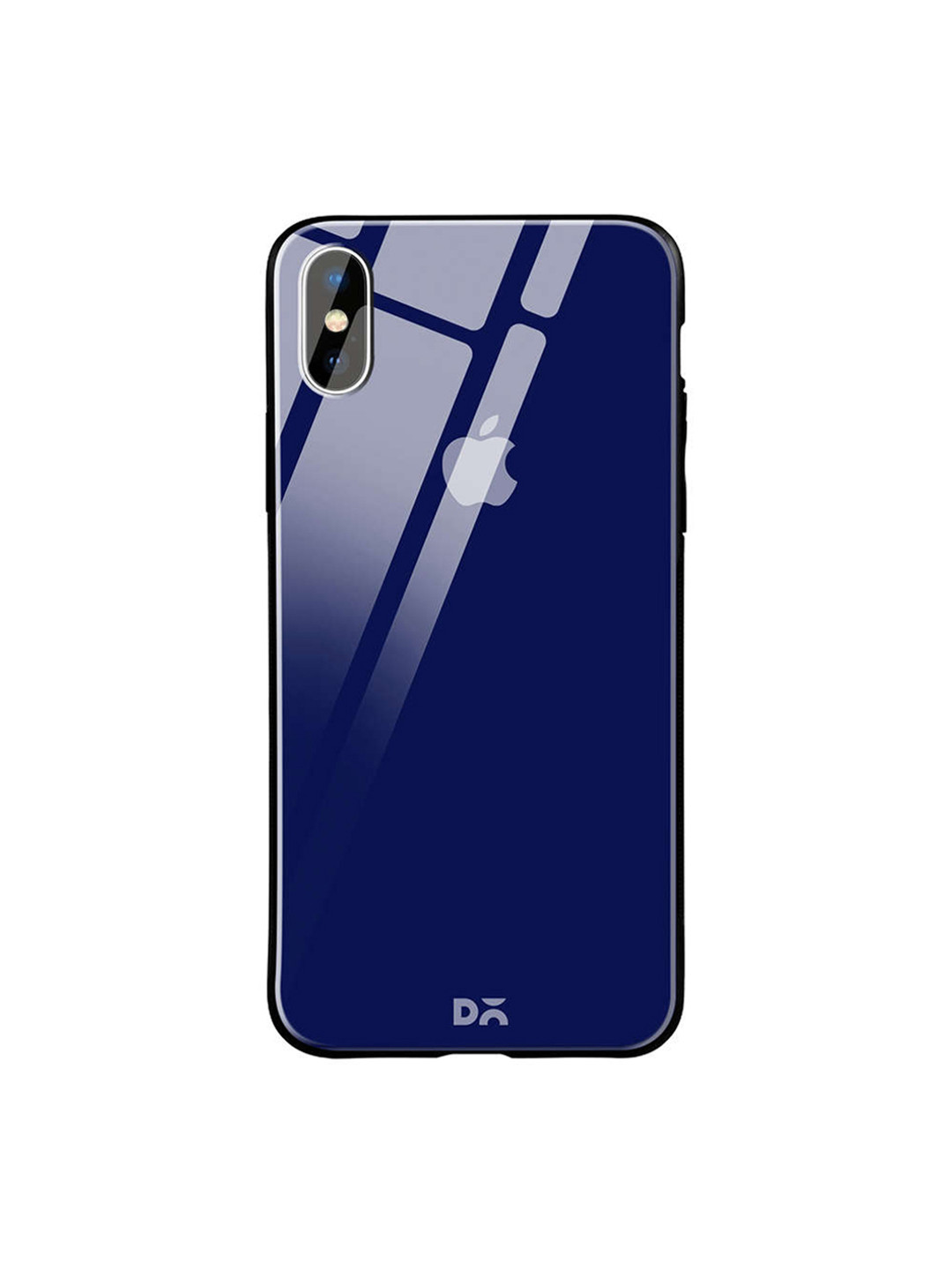 

DailyObjects Navy Blue iPhone XS Glass Case Cover