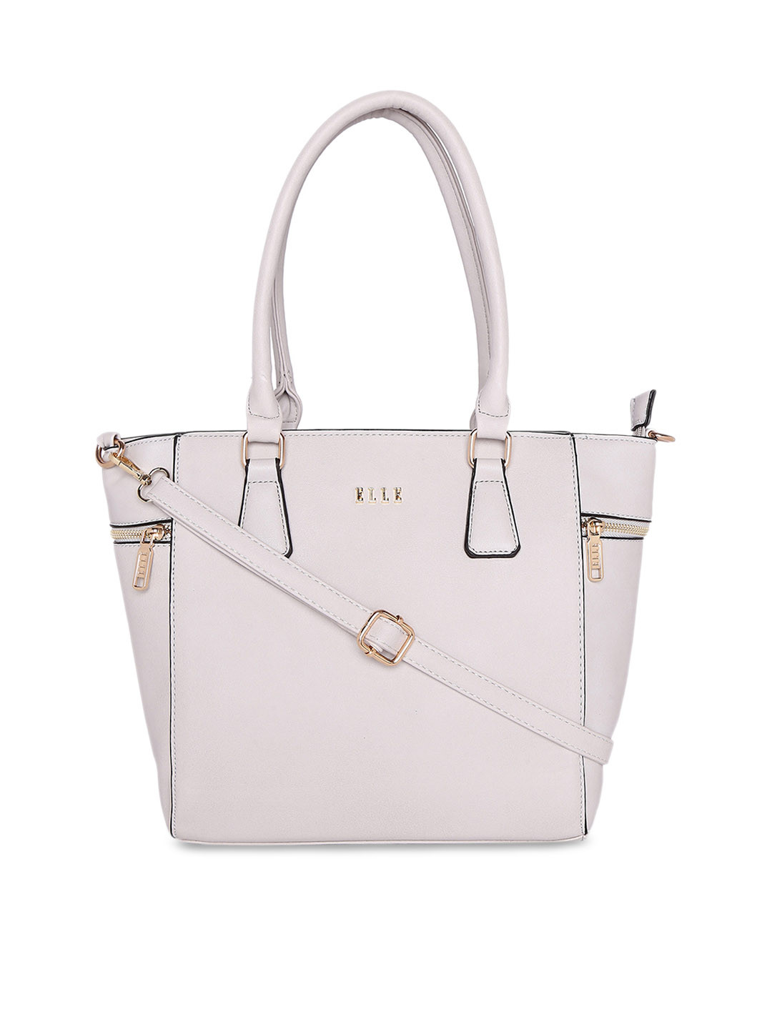 

ELLE Cream-Coloured Solid Shoulder Bag