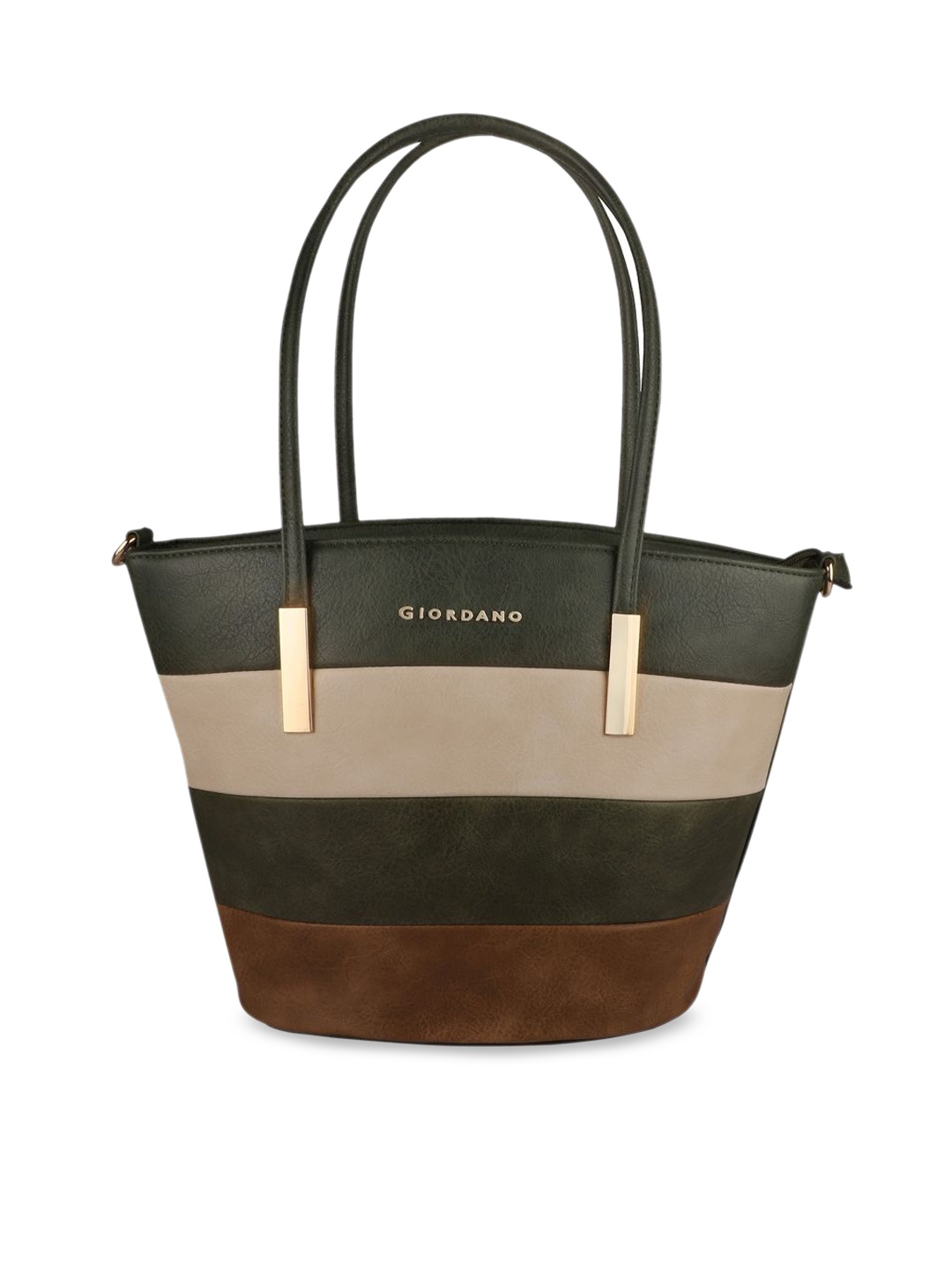 

GIORDANO Green Colourblocked Shoulder Bag