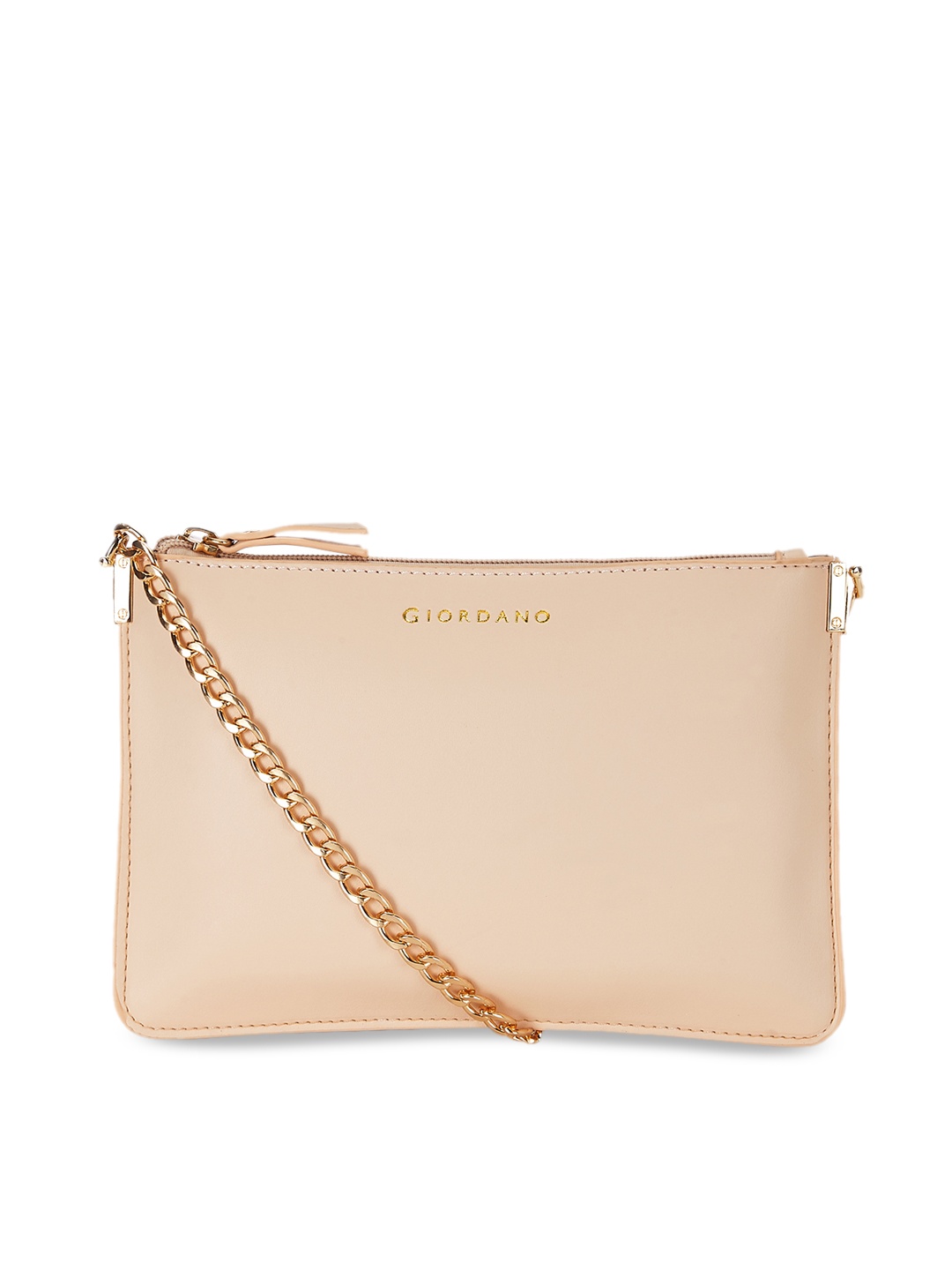 GIORDANO Peach-Coloured Solid Sling Bag