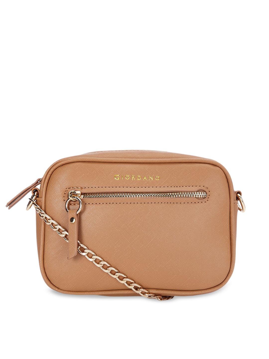 

GIORDANO Tan Brown Textured Sling Bag