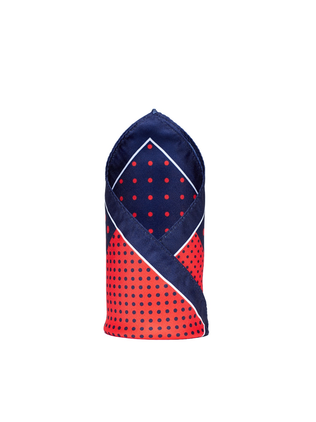 

Alvaro Castagnino Navy Blue & Red Printed Pocket Square