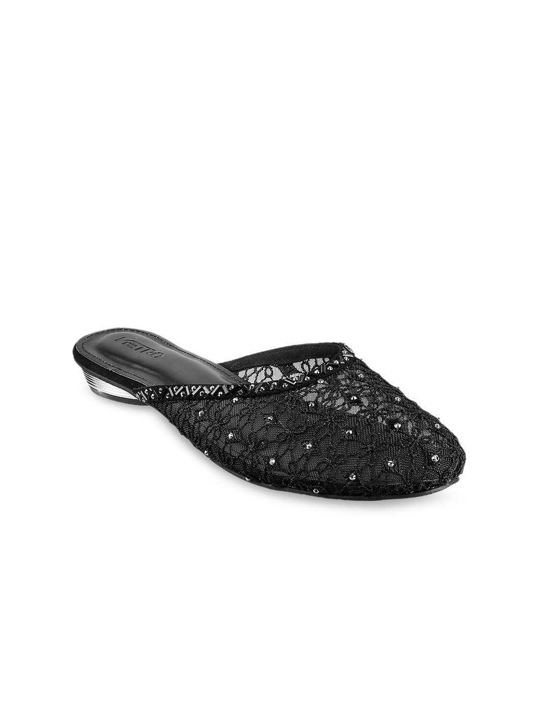 

Metro Women Black Solid Mules