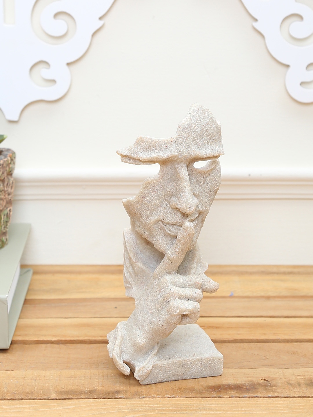 

TAYHAA White Sand Stone Face Statue