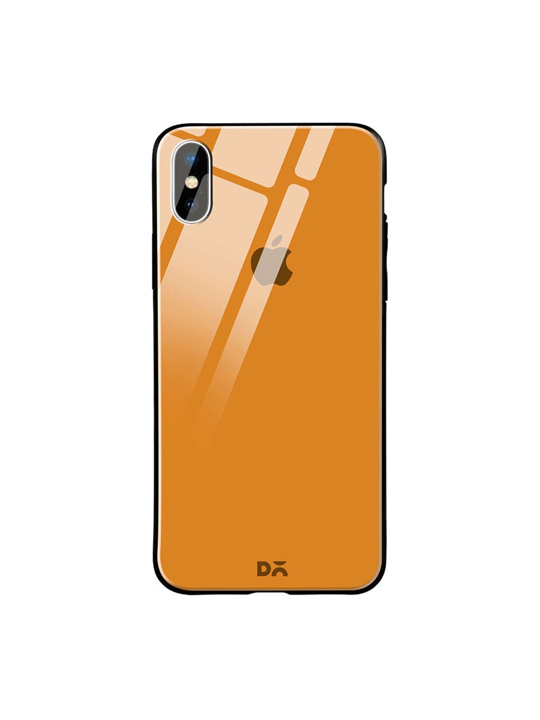

DailyObjects Orange iPhone XS Glass Case Cover