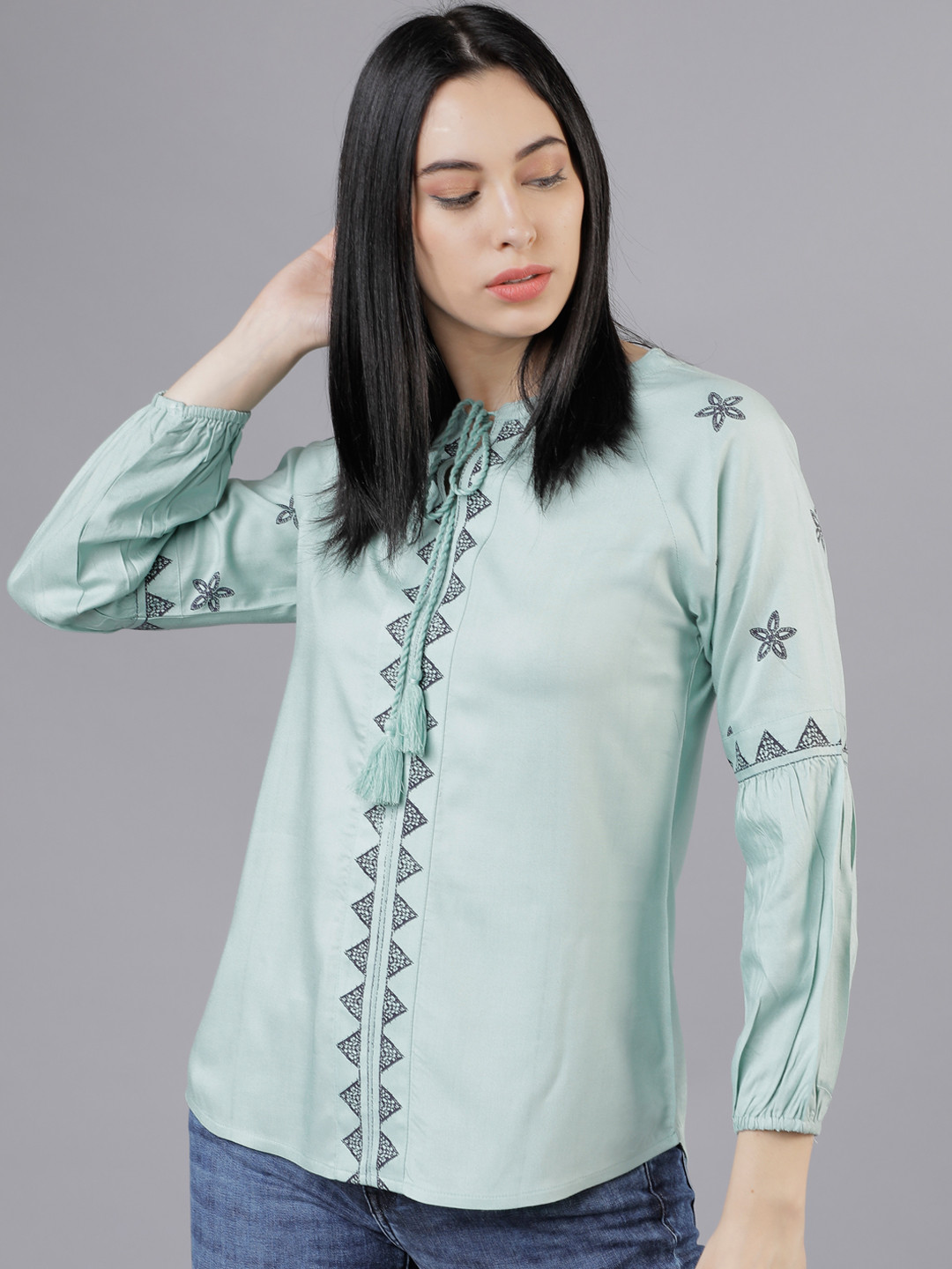 

Tokyo Talkies Women Green Printed Top