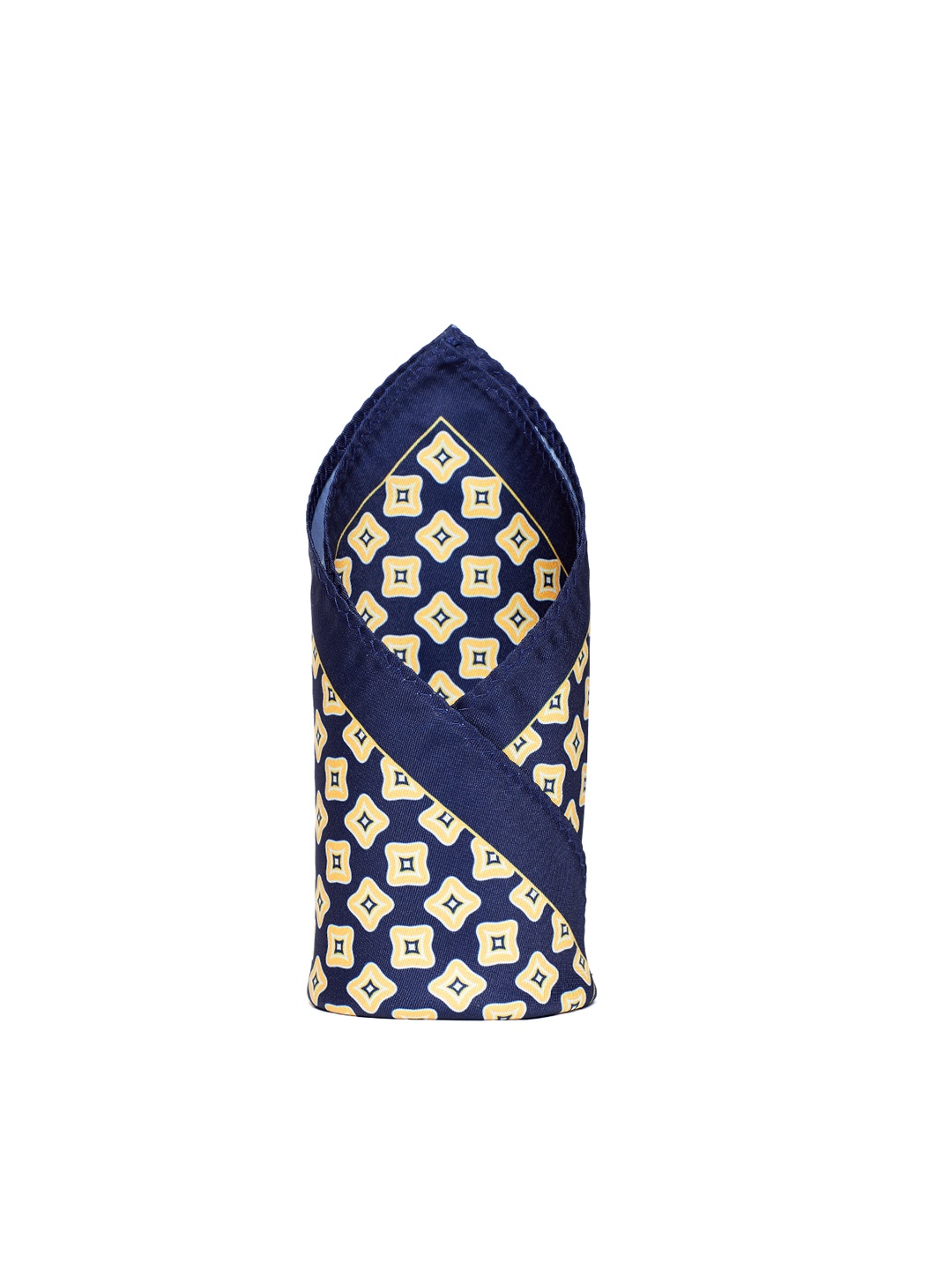 

Alvaro Castagnino Blue & Yellow Printed Pocket Square