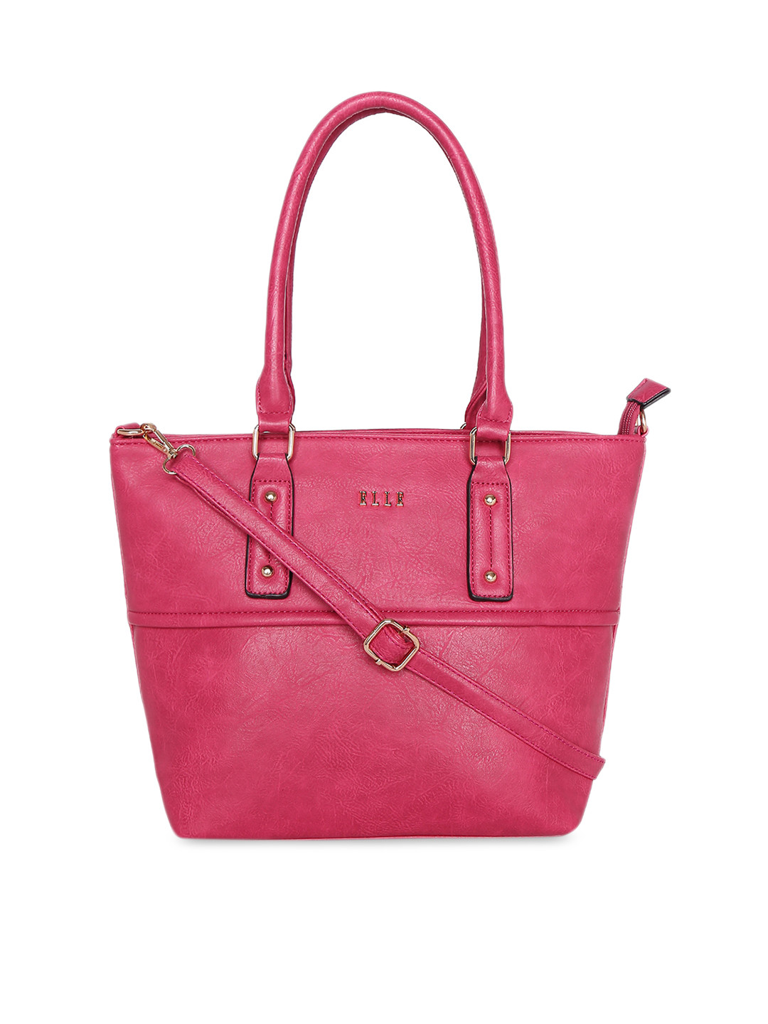 

ELLE Pink Solid Shoulder Bag