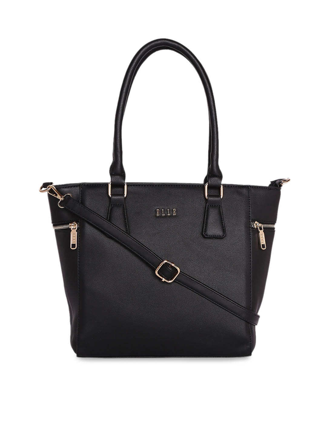

ELLE Black Solid Shoulder Bag