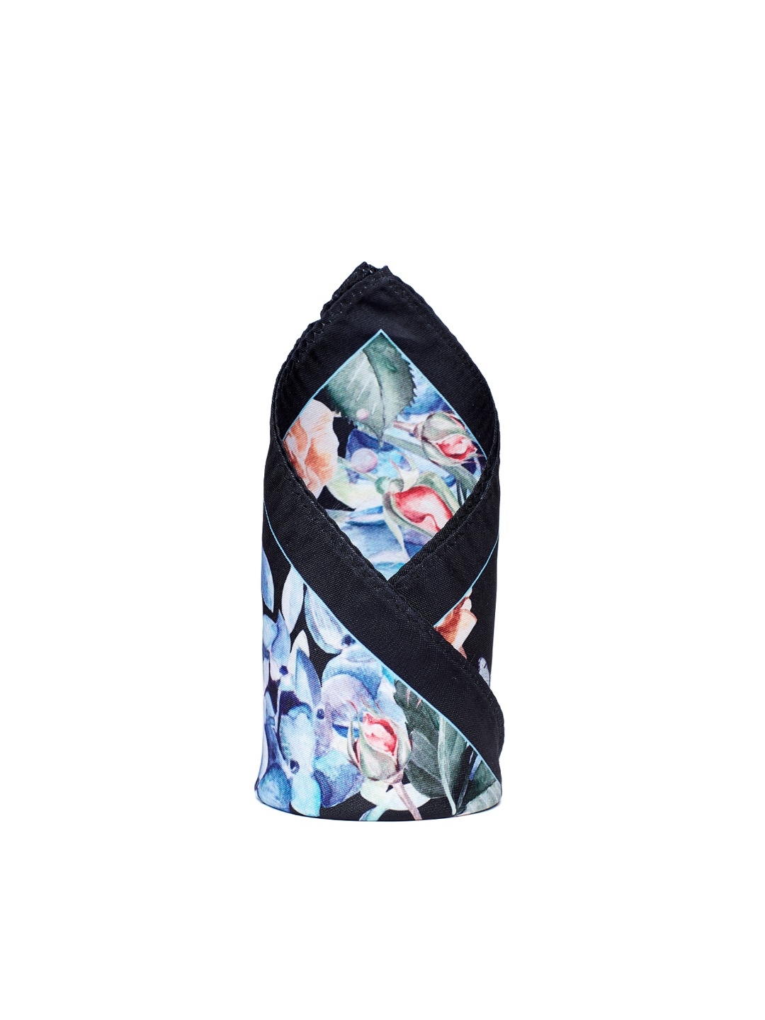 

Alvaro Castagnino Black & Blue Printed Pocket Square