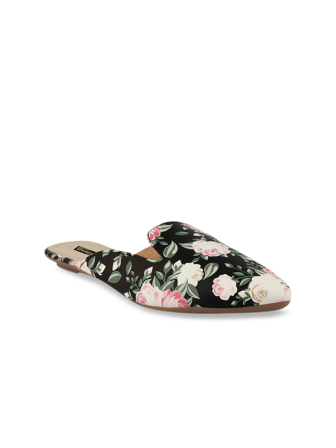 

Shoetopia Women Black Printed Mules