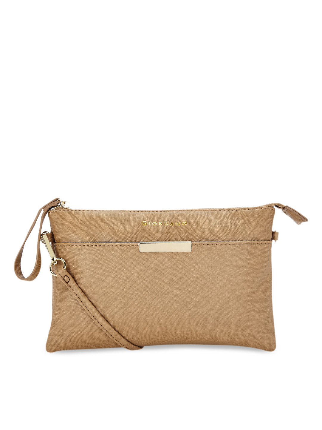 

GIORDANO Tan Brown Textured Sling Bag