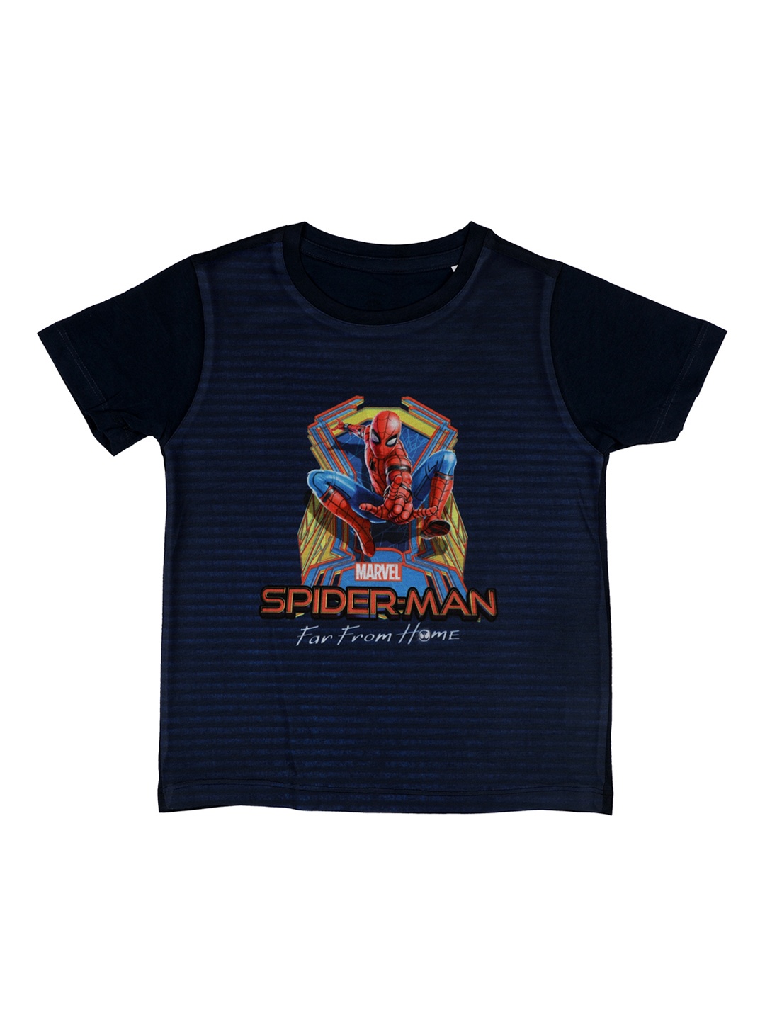 

Marvel by Wear Your Mind Boys Navy Blue Printed Round Neck T-shirt