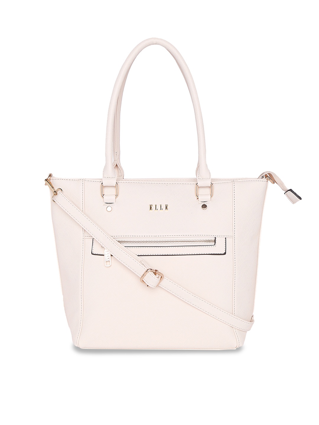 

ELLE Beige Solid Shoulder Bag