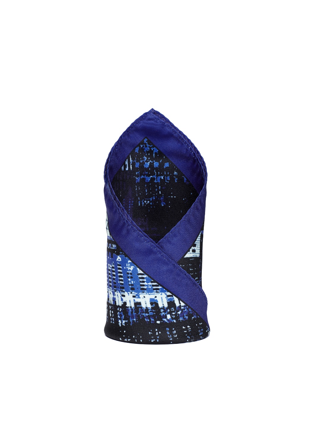 

Alvaro Castagnino Black & Blue Printed Pocket Square