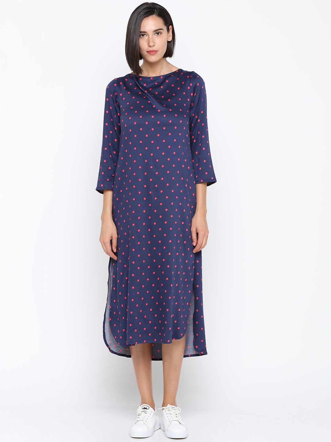 

IDK Blue & Red Printed Tunic
