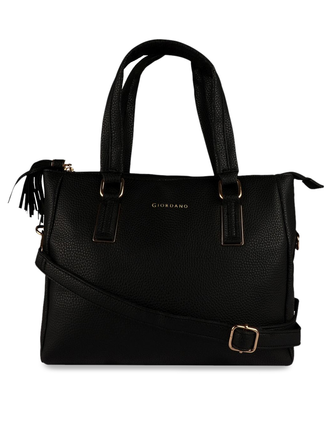 

GIORDANO Black Solid Handheld Bag
