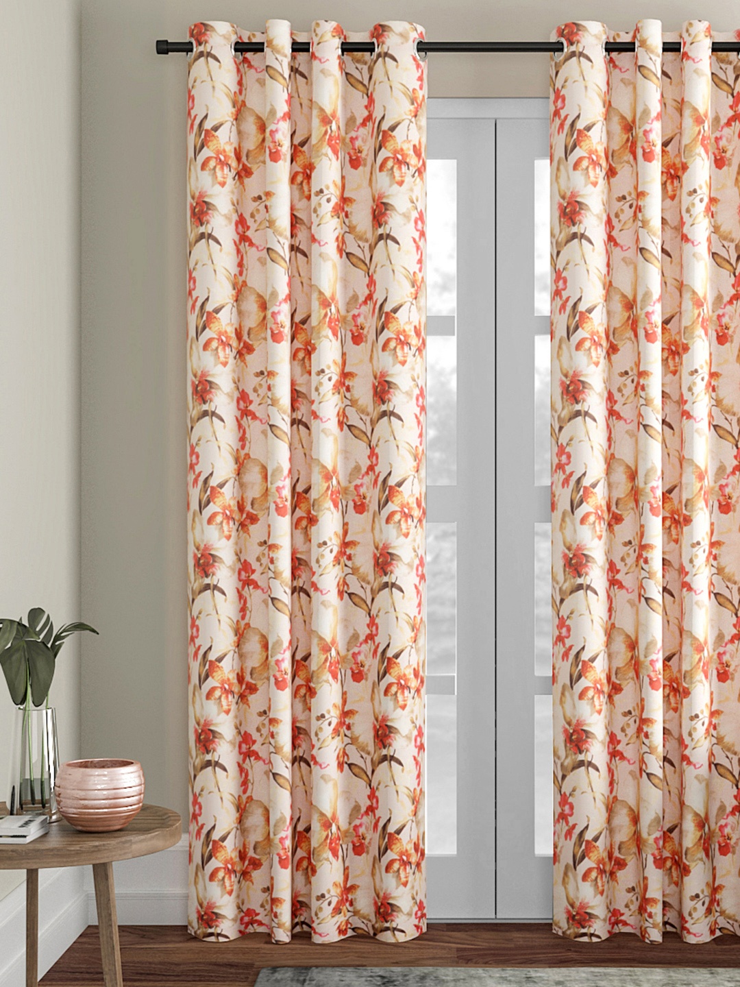 

Soumya Red Single Long Door Curtain