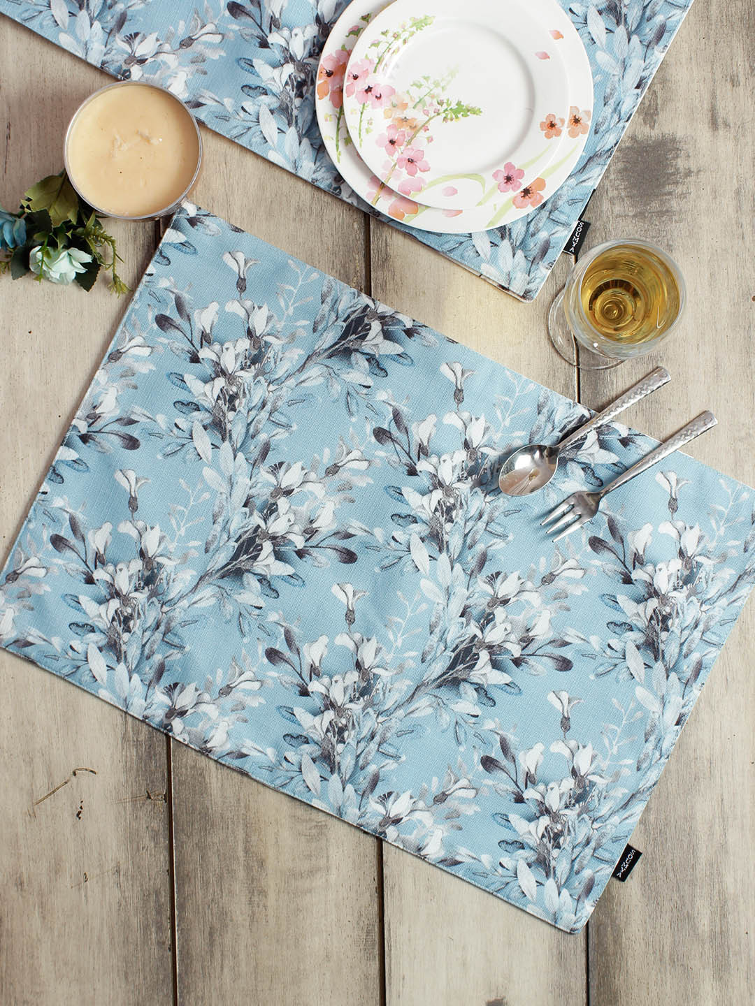 

Soumya Set of 6 Blue Printed Table Placemats