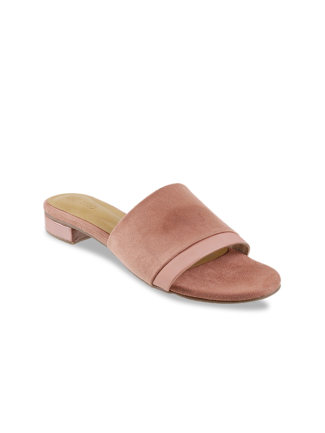 Metro Women Pink Solid Open Toe Flats