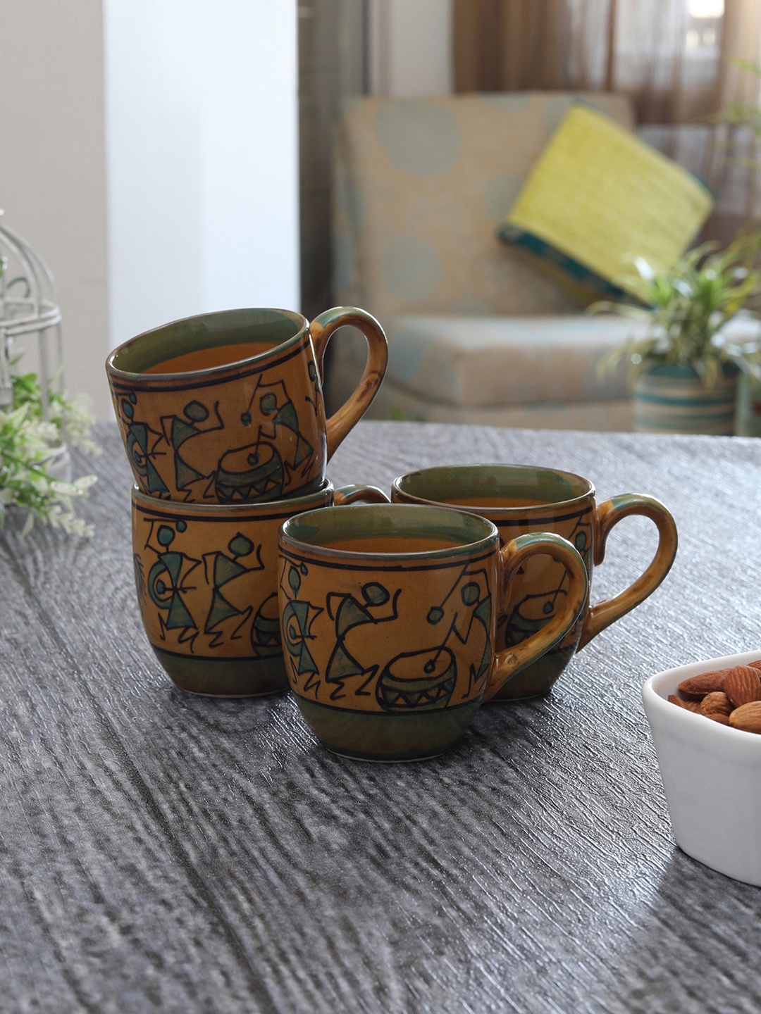 

MIAH Decor Set of 4 Multicoloured Coffee Cup Set, Multi