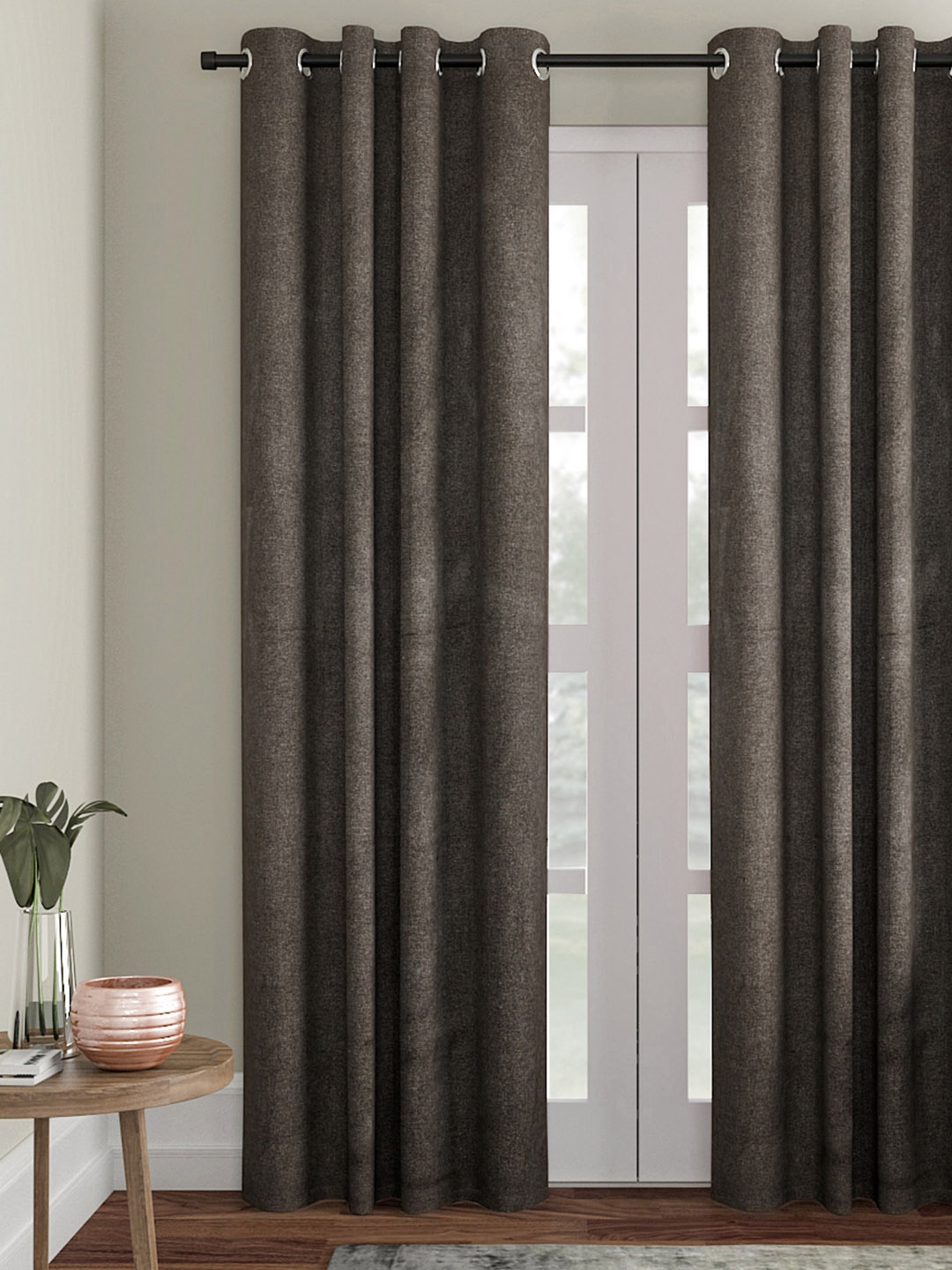 

Soumya Brown Single Long Door Curtain