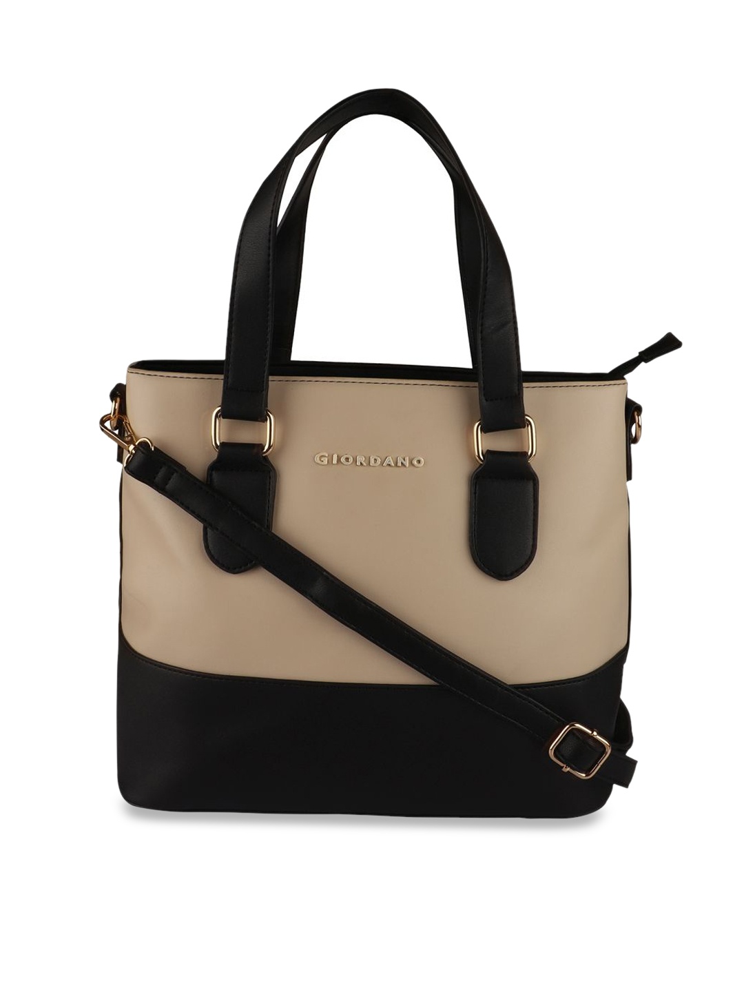 

GIORDANO Black Colourblocked Handheld Bag