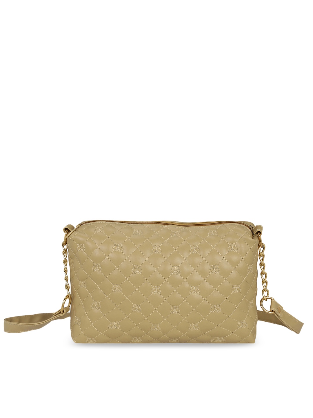 

KLEIO Women Quilted Sling Bag, Beige