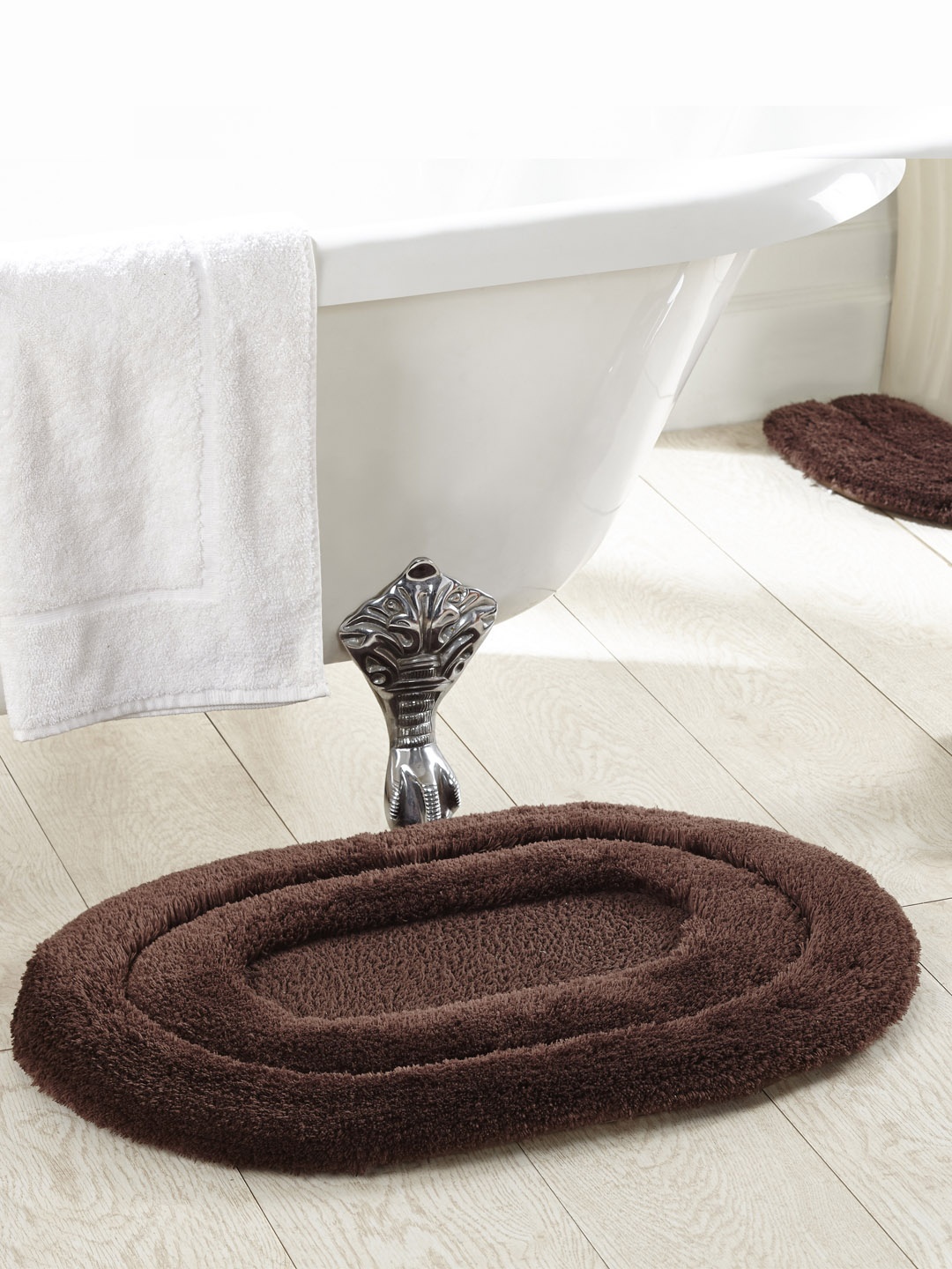

Obsessions Universal 100% Cotton Bath Mat Grey, Brown