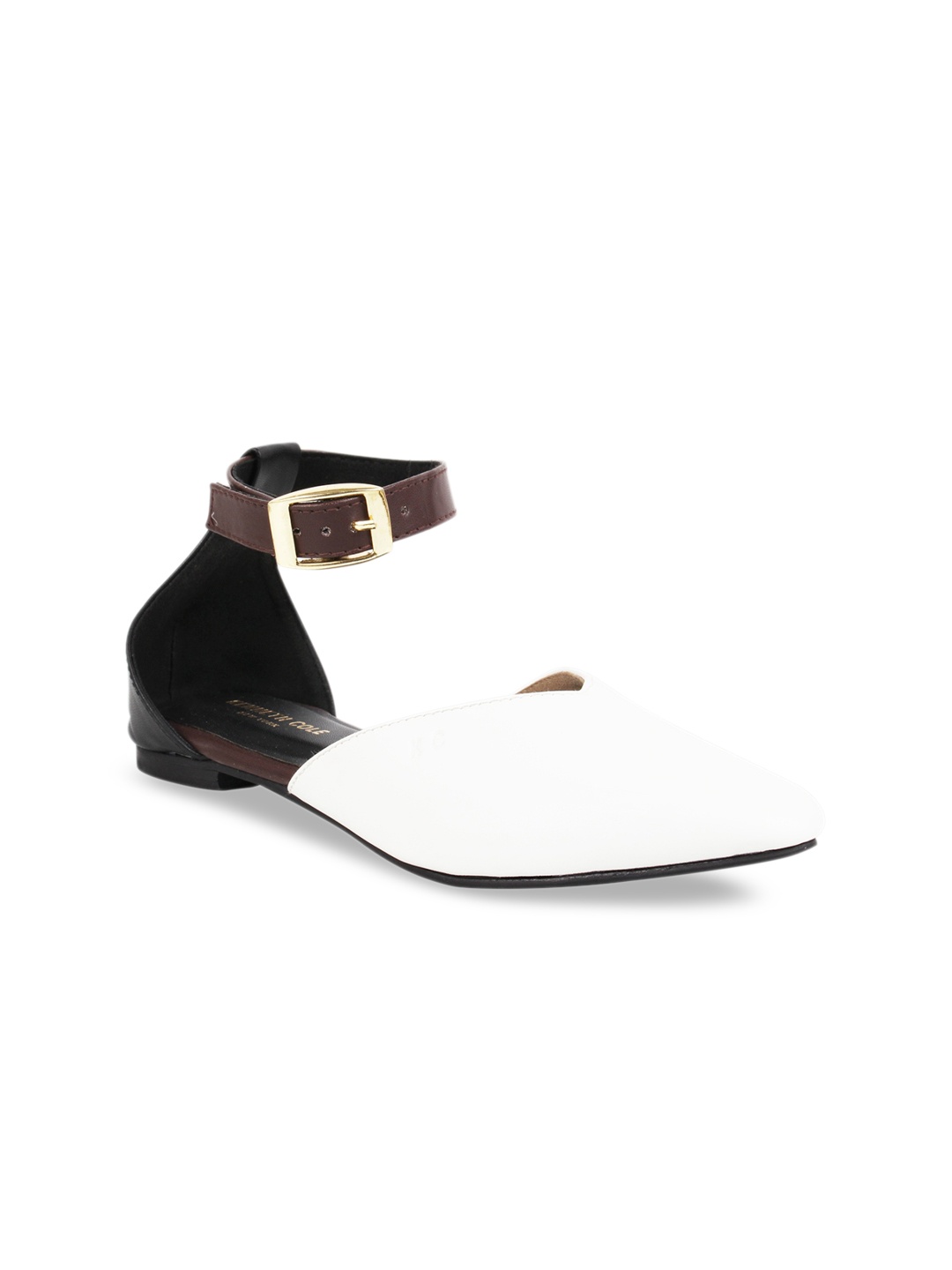 Kenneth Cole Women White Solid Flats