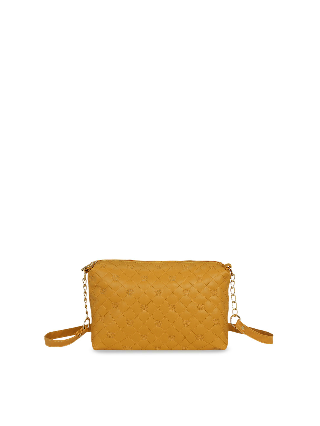 

KLEIO Women Quilted Textured Sling Bag, Yellow