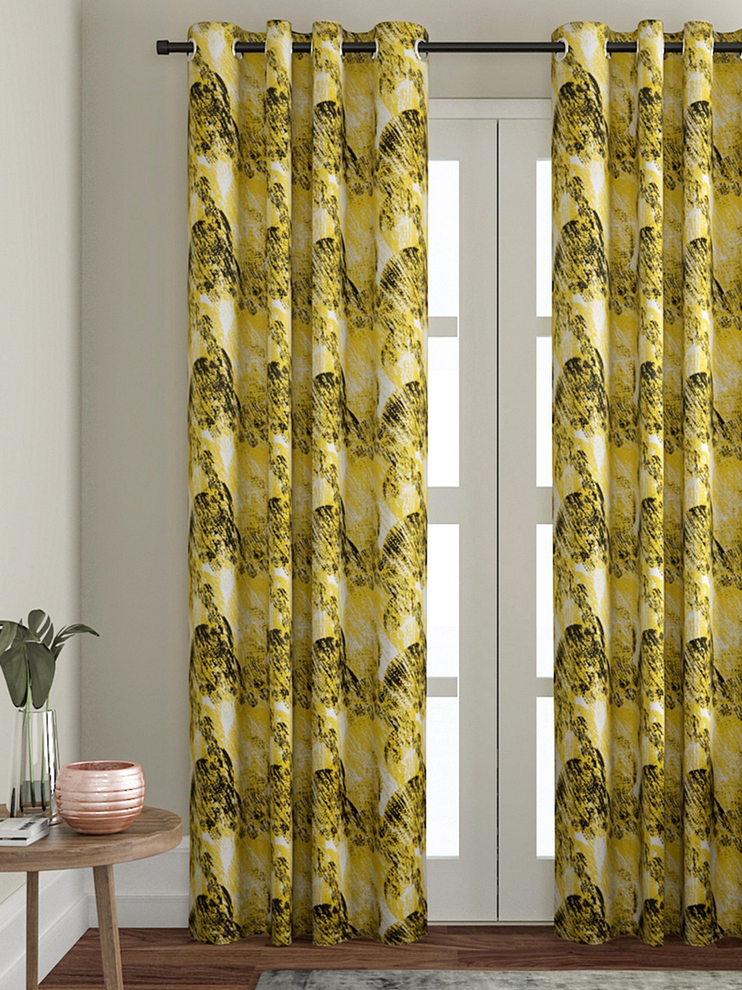 

Soumya Yellow Single Long Door Curtain