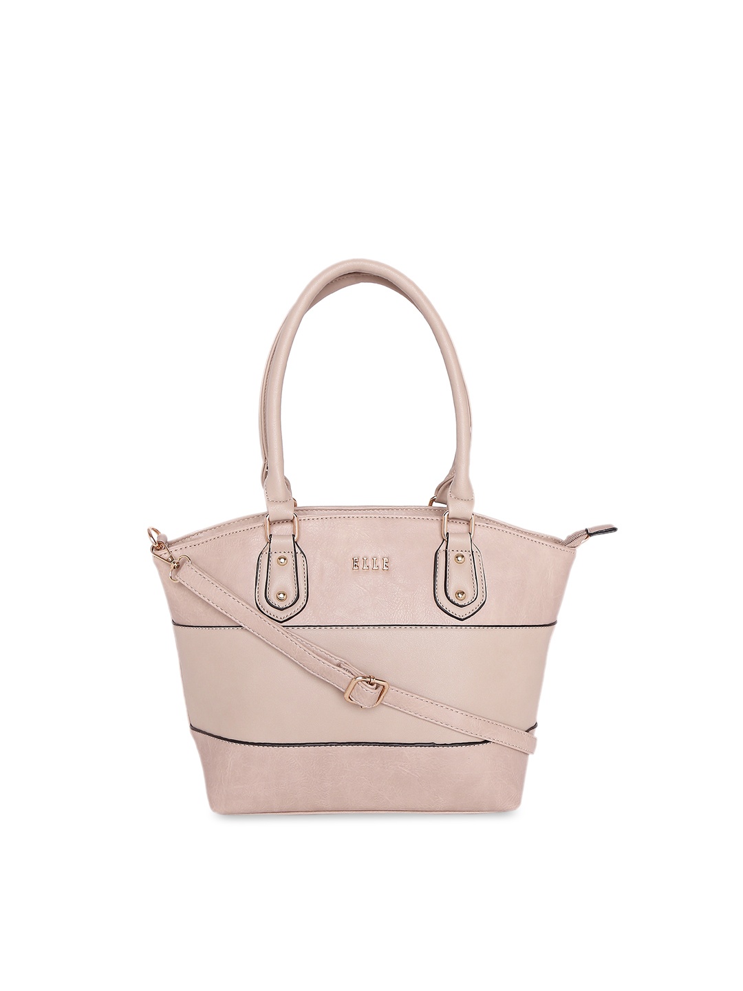 

ELLE Beige Solid Shoulder Bag