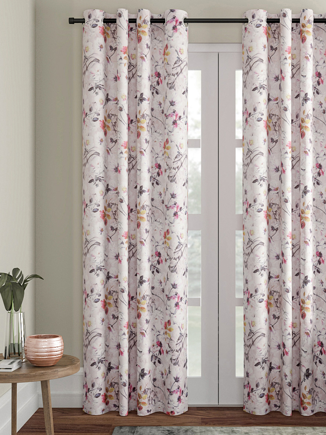 

Soumya Multicoloured Printed Single Long Door Curtain, Multi
