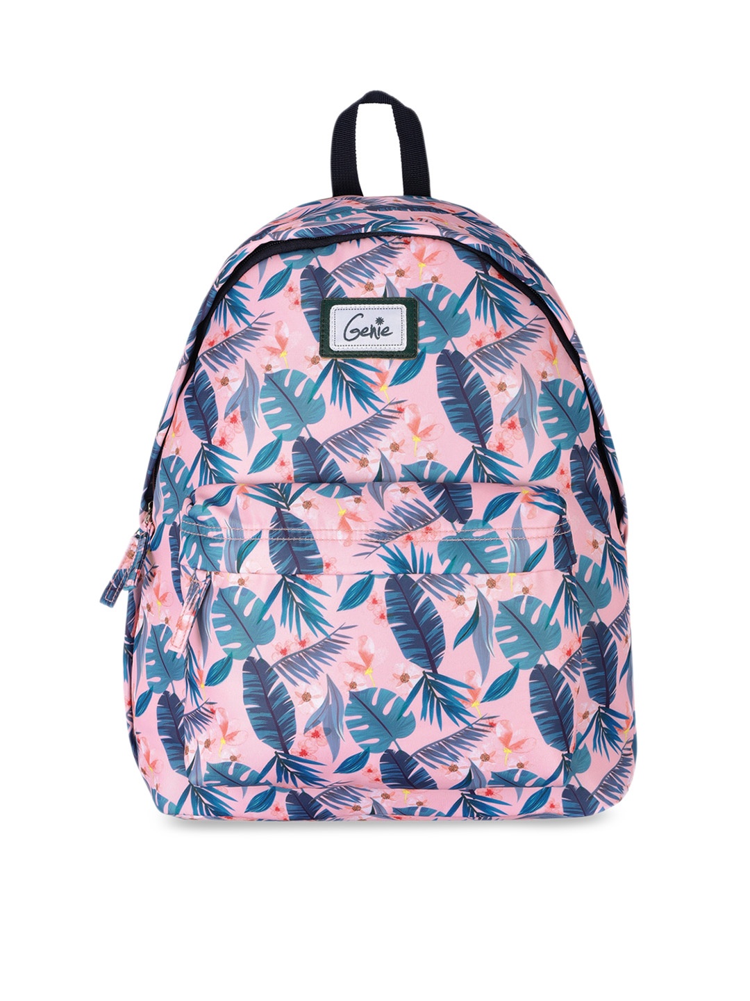 

Genie Unisex Tropical Print Casual Backpack - 13 L, Pink