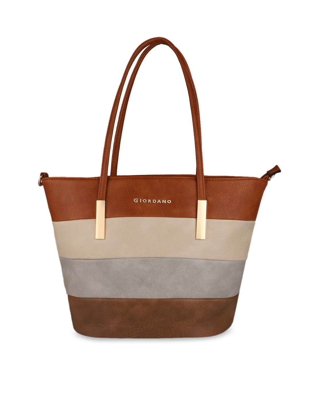 

GIORDANO Women Brown & Beige Colourblocked Shoulder Bag