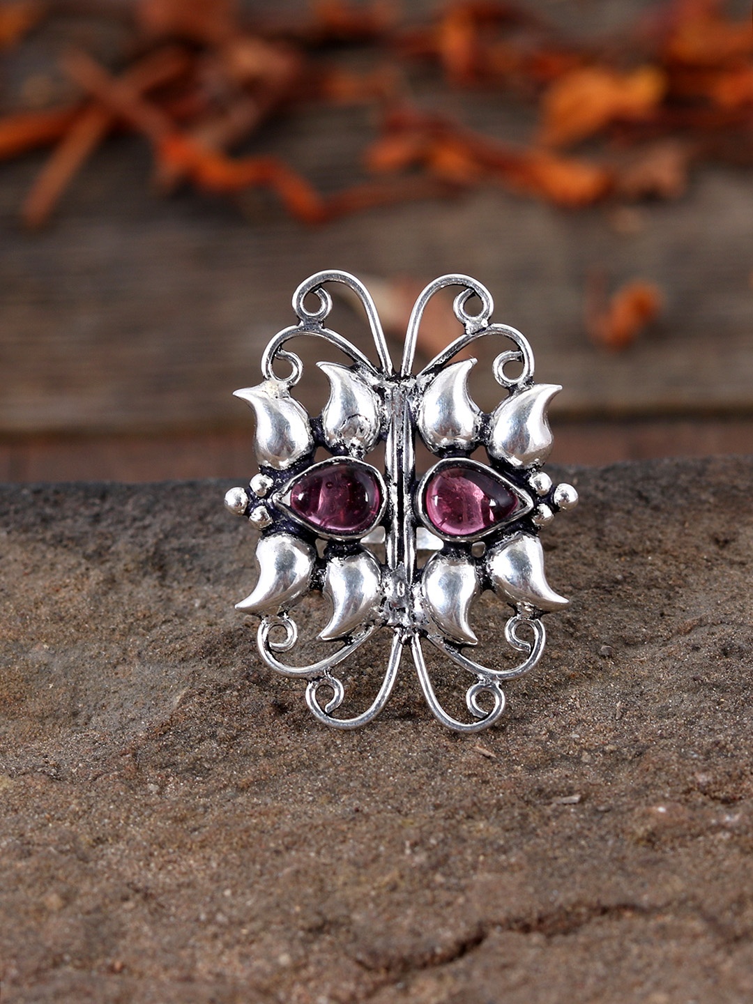 

Silvermerc Designs Sterling Silver-Plated Adjustable Finger Ring