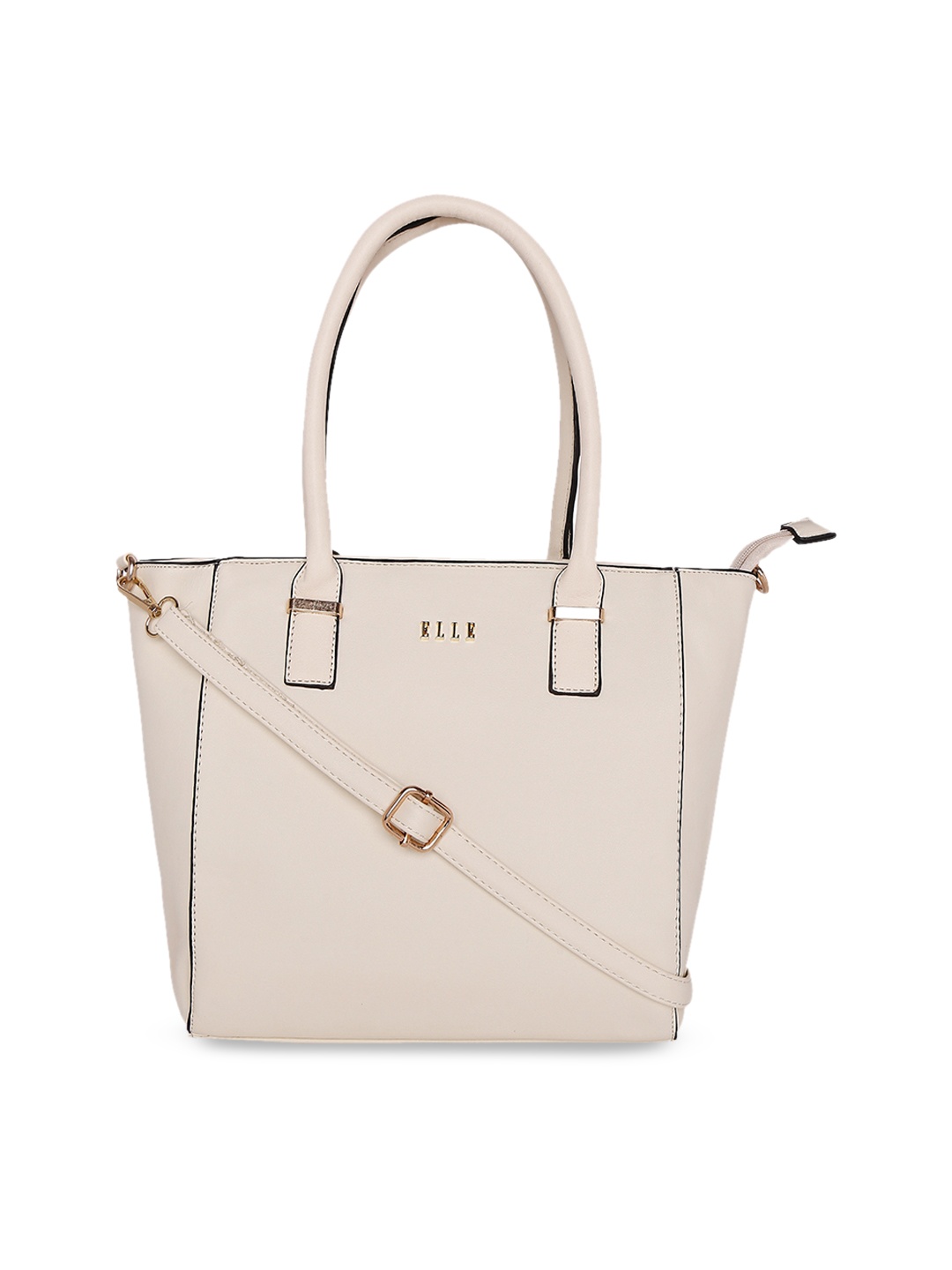 

ELLE Beige Solid Shoulder Bag