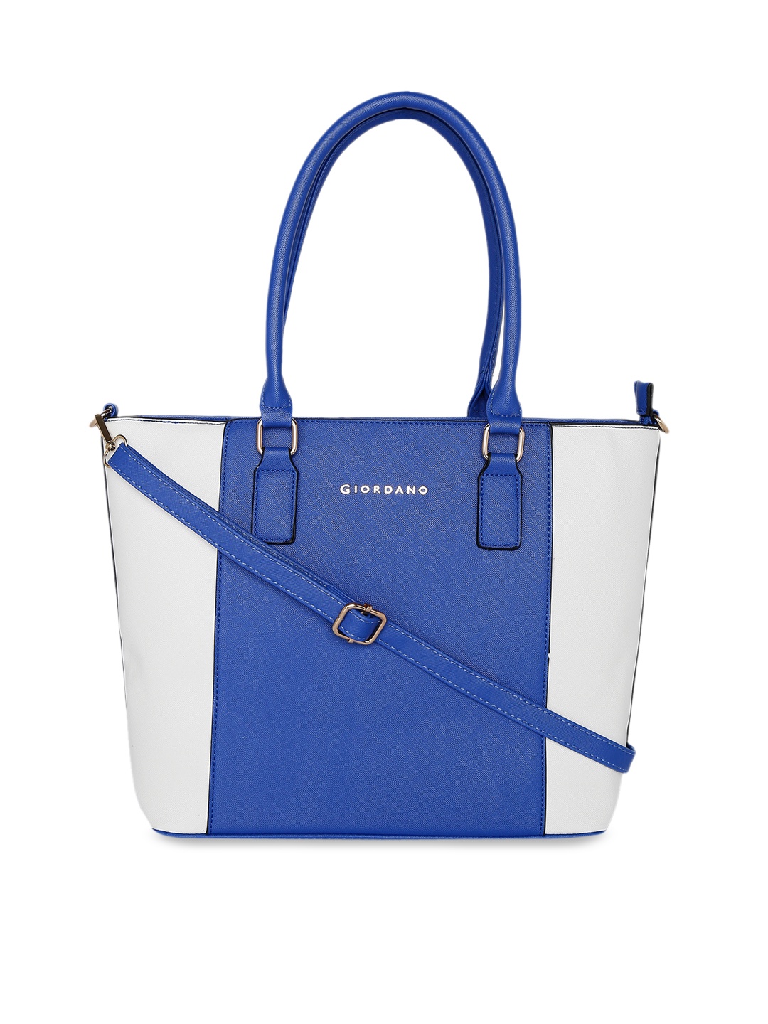 

GIORDANO Blue & White Colourblocked Shoulder Bag